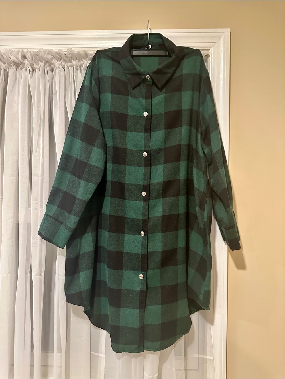 SHEIN Long Flannel Shirt